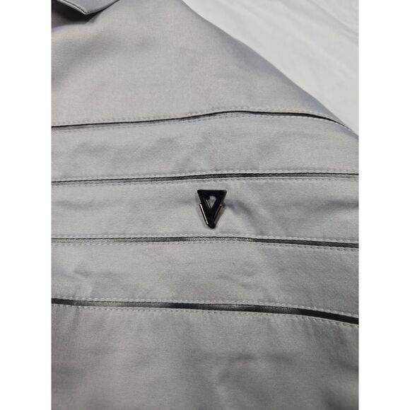 M Stone Italian Culture Button-Down Shirt with Decorative Pleats Casual Men's L - Picture 3 of 6